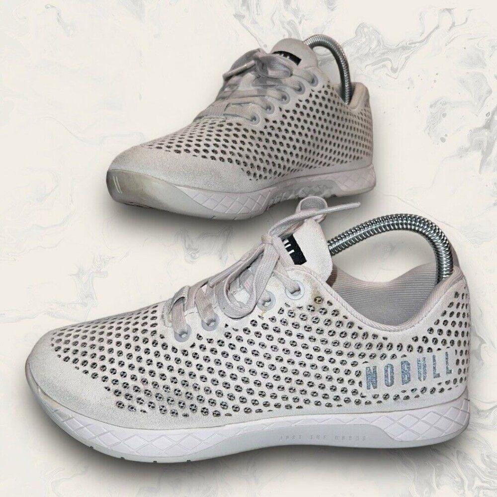 NOBULL Perforated Suede Steel Gray Trainers Crossfit Shoes Womens Size 7.5
